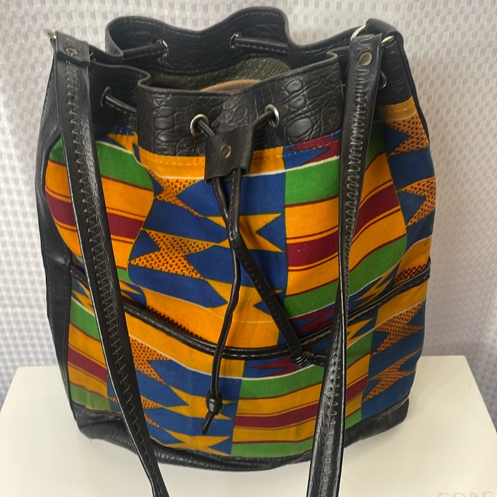 African Canvas Leather Dufgle